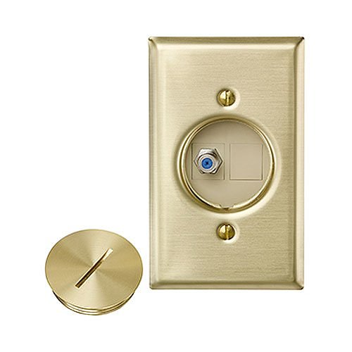 Leviton 41650-F QuickPort Floor Jack Assembly, connector Blank