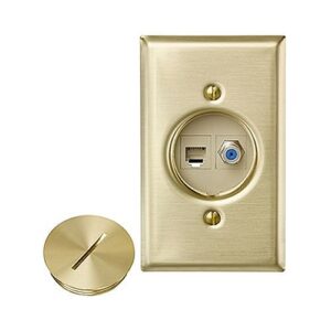 Leviton 41652-6F QuickPort Floor Jack Assembly, 6P6C F connector