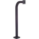 Pedestal Pro 42-9C-BLK 42" Gooseneck Pedestal, Black Powder Coated, 12" Neck Reach