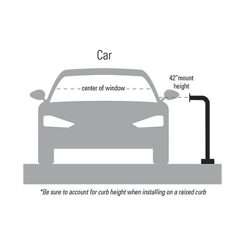 Pedestal Pro 42-9C-BLK 42" Gooseneck Pedestal, Black Powder Coated, 12" Neck Reach