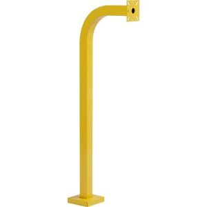 Pedestal Pro 42-9C-YEL 42" Safety Yellow Gooseneck Pedestal, Powder Coated, 12" Neck Reach