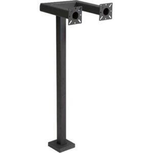 Pedestal Pro 42-TT 42" Dual Headed, Side-by-Side Pedestal, 10" Apart on Center, 10" Neck Reach, Black Powder Coated