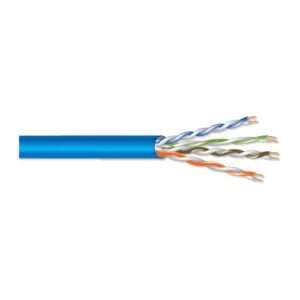 West Penn 4245EZBK1000 24/4 AWG CAT6 UTP Solid BC Cable CMR, 3.3' (1m), Black