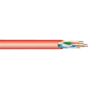West Penn 4245EZGY1000 CAT5e Riser Cable, 24/8 Solid BC, UTP, CMR, 1000' (304.8m) Reel, Gray