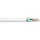West Penn 4245EZWH1000 CAT5e Riser Cable, 24/8 Solid BC, UTP, CMR, 1000' (304.8m) Reel, White