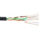 West Penn 4245OSPBK1000 CAT5e Outdoor Cable, 24/2 Solid BC, UTP, UV Resistant PE, 1000' (304.8m) Reel, Black