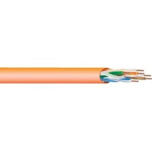 West Penn 4246EZBK1000 CAT6 Riser Cable, 23/4 Solid BC, Unshielded, UTP, CMR, 1000' (304.8m) Reel, Black