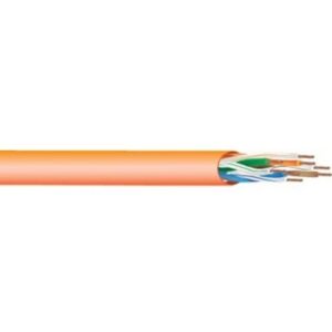 West Penn 4246EZBL1000 CAT6 Riser Cable, 23/4 Solid BC, Unshielded, UTP, CMR, 1000' (304.8m) Reel, Blue