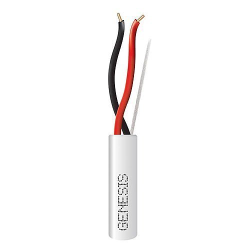 Genesis 43065501 18/2 Solid Riser Fire Alarm Cable, Unshielded, FPLR, CL3R, FT4, Sunlight Resistant, 500' (152.4 m), REELEX Pull Box, White