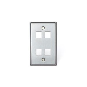 Leviton 43080-1S4 QuickPort 4-Socket Faceplate