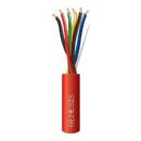 Genesis 43081004 18/6 Solid Riser Fire Alarm Cable, Unshielded, FPLR, CL3R, FT4, Sunlight Resistant, 1000' (304.8m), Reel, Red