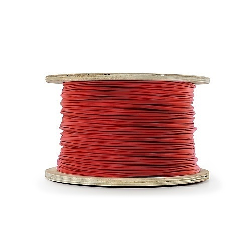 Genesis 43081004 18/6 Solid Riser Fire Alarm Cable, Unshielded, FPLR, CL3R, FT4, Sunlight Resistant, 1000' (304.8m), Reel, Red