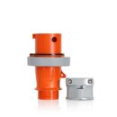 Leviton 430P12WLEV 30A Pin and Sleeve Plug, Orange