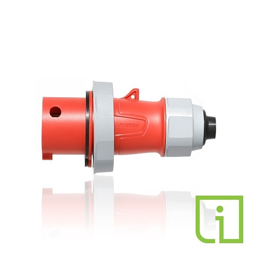 Leviton 430P7WLEVPIA 30A Pin and Sleeve Plug with Indication, NSF Certified, Red
