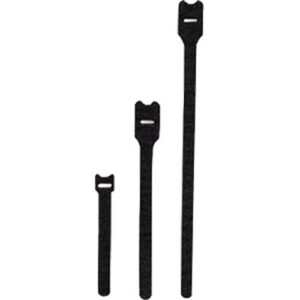 Leviton 43112-012 12" Recloseable VELCRO Brand Tie Wraps, Black, 25-Pack