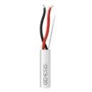 Genesis 43131001 14/2 Solid Riser Fire Alarm Cable, Unshielded, FPLR, CL3R, FT4, Sunlight Resistant, 1000' (304.8m), Reel, White