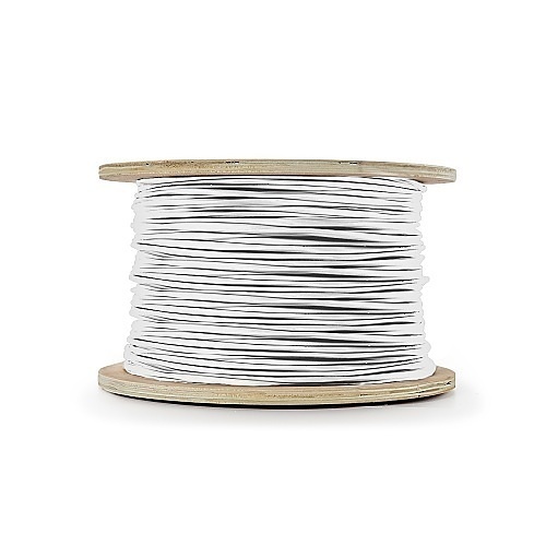 Genesis 43131001 14/2 Solid Riser Fire Alarm Cable, Unshielded, FPLR, CL3R, FT4, Sunlight Resistant, 1000' (304.8m), Reel, White