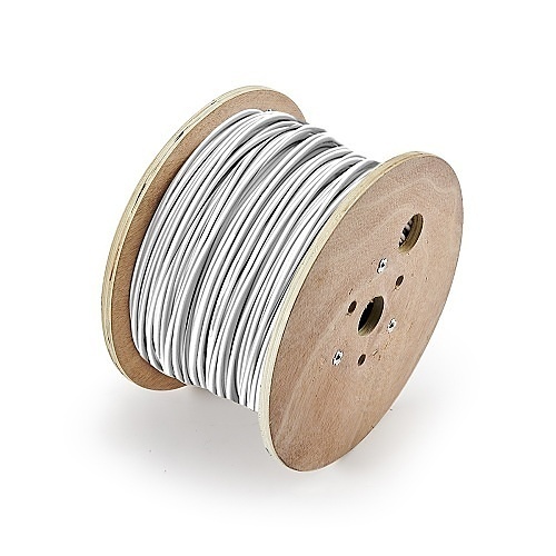 Genesis 43131001 14/2 Solid Riser Fire Alarm Cable, Unshielded, FPLR, CL3R, FT4, Sunlight Resistant, 1000' (304.8m), Reel, White