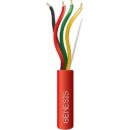 Genesis 43145004 14/4 Solid Riser Fire Alarm Cable, Unshielded, FPLR, CL3R, FT4, Sunlight Resistant, 500' (152.4m), Reel, Red