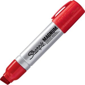 Sharpie 44002 Magnum Permanent Marker, XL Chisel Tip, Red