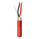 Genesis 44021104 18/2 Solid Shielded Riser Fire Alarm Cable, FPLR, CL3R, FT4, Sunlight Resistant, 1000' (304.8m), REELEX Pull Box, Red