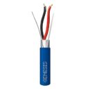 Genesis 44061006 16/2 Solid Shielded Riser Fire Alarm Cable, FPLR, CL3R, FT4, Sunlight Resistant, 1000' (304.8m), Reel, Blue