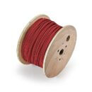Genesis 44085004 14/2 Solid Shielded Riser Fire Alarm Cable, FPLR, CL3R, FT4, Sunlight Resistant, 500' (152.4m), Reel, Red