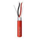 Genesis 44101004 12/2 Solid Shielded Riser Fire Alarm Cable, FPLR, CL3R, FT4, Sunlight Resistant, 1000' (304.8m), Reel, Red