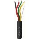 Genesis 45011008 22/4 Solid Plenum Fire Alarm Cable, Unshielded, FPLP, CL3P, FT6, 1000' (304.8m), Reel, Black
