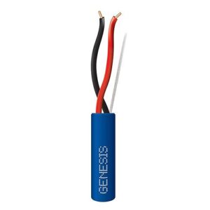 Genesis 45061006 18/2 Solid Plenum Fire Alarm Cable, Unshielded, FPLP, CL3P, FT6, 1000' (304.8m), Reel, Blue