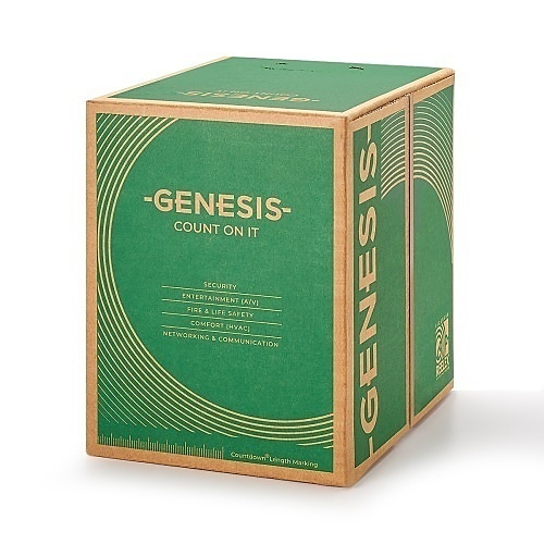 Genesis 45065504 18/2 Solid Plenum Fire Alarm Cable, Unshielded, FPLP, CL3P, FT6, 500' (152.4m), REELEX Pull Box, Red