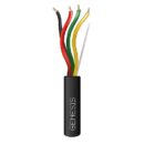 Genesis 45071008 18/4 Solid Plenum Fire Alarm Cable, Unshielded, FPLP, CL3P, FT6, 1000' (304.8m), Reel, Black