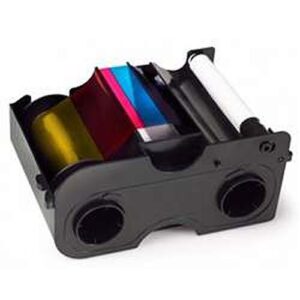 HID FARGO 45109 EZ YMCFKO Cartridge with Cleaning Roller for DTC4250E/DTC4000 Card Printer, 200 Prints