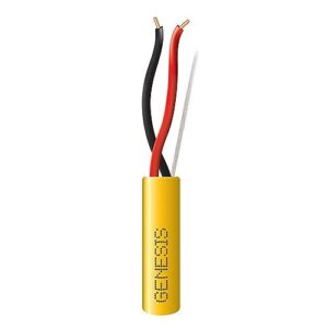 Genesis 45111002 16/2 Solid Plenum Fire Alarm Cable, Unshielded, FPLP, CL3P, FT6, 1000' (304.8m), Reel, Yellow