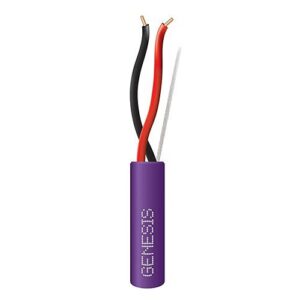 Genesis 45111010 16/2 Solid Plenum Fire Alarm Cable, Unshielded, FPLP, CL3P, FT6, 1000' (304.8m), Reel, Purple
