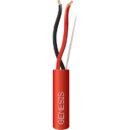 Genesis 4523104B 16/2 Stranded Plenum Fire Alarm Cable, Unshielded, FPLP, CL3P, FT6, 1000' (304.8m), Reel, Red with Blue Stripe
