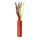 Genesis 45261004 16/4 Stranded Plenum Fire Alarm Cable, Unshielded, FPLP, CL3P, FT6, 1000' (304.8m), Reel, Red