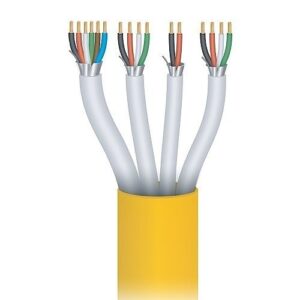 Paige 454932AYW 18/6 Shielded, 18/4 Shielded, 16/2 Shielded, 22/4 Shielded, Plenum Access Control Cable, CMP, 500' (152.4m) Reel, Yellow