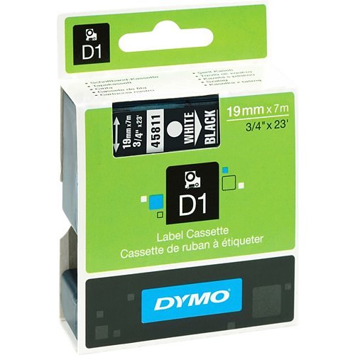 DYMO 45811 Electrical Tape, DYMO Label 3/4" 23', White