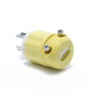 Leviton 45CM-70C Locking Plug, Corrosion Resistant, 2-Pole, 3-Wire, 15A, 250V, Yellow