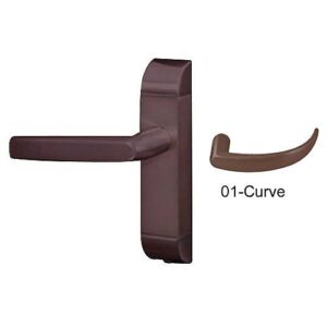 Adams Rite 4600-01-542-10B 4600 Heavy Duty Designer Curve Deadlatch Handle, LH or LHR Handling, 2-1/2" to 2-5/8" Door, for 4300, 4500, 4900 Series Deadlatchs, Dark Bronze