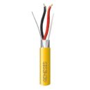 Genesis 46061002 16/2 Solid Shielded Plenum Fire Alarm Cable, FPLP, CL3P, FT6, 1000' (304.8m), Reel, Yellow