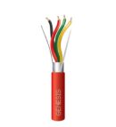 Genesis 46091004 14/4 Solid Shielded Plenum Fire Alarm Cable, FPLP, CL3P, FT6, 1000' (304.8m), Reel, Red