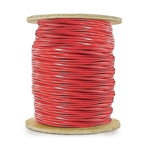 Genesis 46091004 14/4 Solid Shielded Plenum Fire Alarm Cable, FPLP, CL3P, FT6, 1000' (304.8m), Reel, Red
