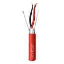 Genesis 46131004 16/2 Stranded Shielded Plenum Fire Alarm Cable, FPLP, CL3P, FT6, 1000' (304.8m), Reel, Red
