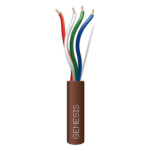 Genesis 47030907 20 AWG 4C Solid General Purpose Thermostat Cable, Brown, 250 ft. Speed Bag