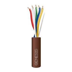 Genesis 47040907 20/5 Solid General Purpose Thermostat Cable, 250' (76.2m), Speed Bag, Brown