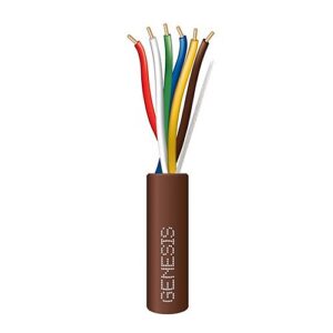 Genesis 47050907 20/6 Solid General Purpose Thermostat Cable, 250' (76.2m), Speed Bag, Brown