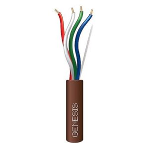 Genesis 47120907 18/4 Solid General Purpose Thermostat Cable, 250' (76.2m), Speed Bag, Brown