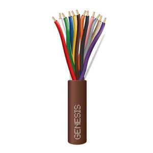 Genesis 47190107 18/12 Solid General Purpose Thermostat Cable, 250' (76.2m), Reel, Brown